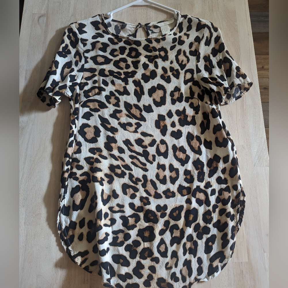 H&M leopard print blouse
